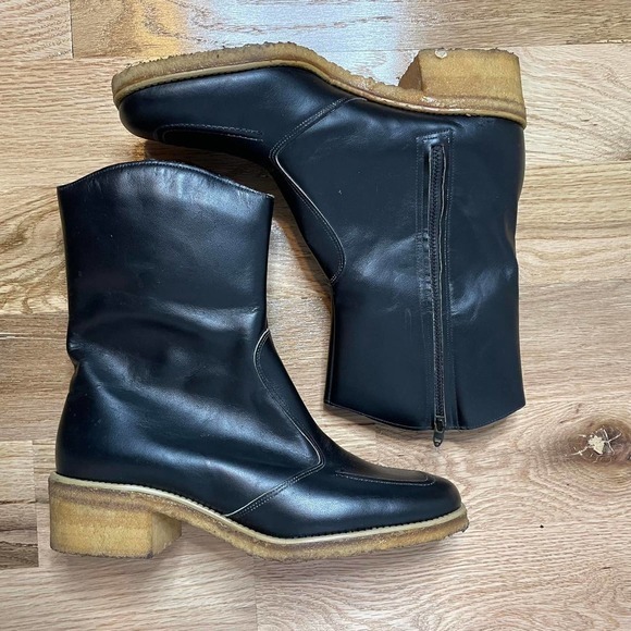 Vintage 70s black‎ boots